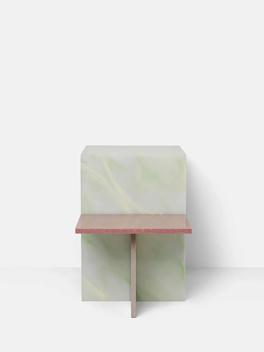 Distinct Side Table, Travertine fra Ferm Living