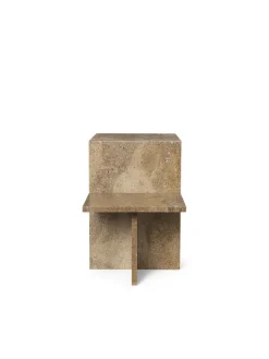 Distinct Side Table, Travertine fra Ferm Living