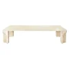Doric Coffee Table 140 x 80 cm, Neutral White Travertine fra GUBI