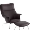 Doze Lounge Chair inkl. Fodskammel, easy leather root fra Muuto