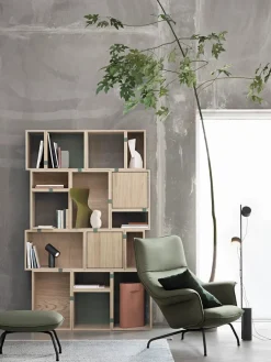 Doze Lounge Chair inkl. Fodskammel, easy leather root fra Muuto