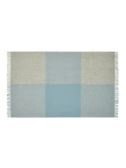 Drejø Plaid, aqua fra Silkeborg Uldspinderi