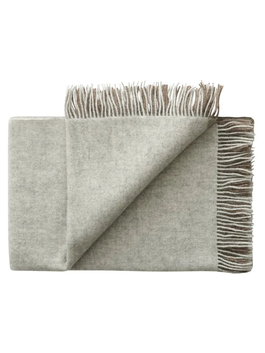 Drejø Plaid, aqua fra Silkeborg Uldspinderi