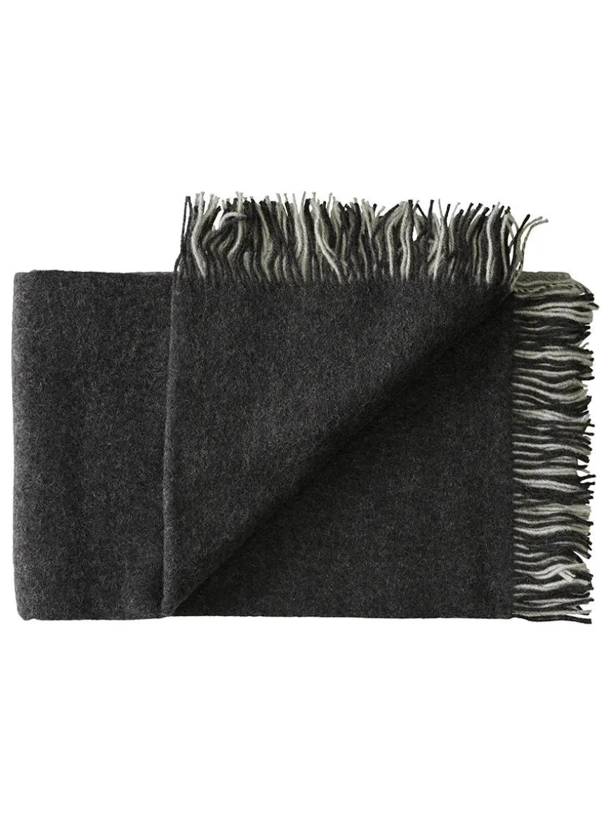 Drejø Plaid, aqua fra Silkeborg Uldspinderi