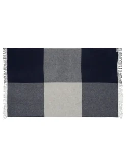 Drejø Plaid, aqua fra Silkeborg Uldspinderi