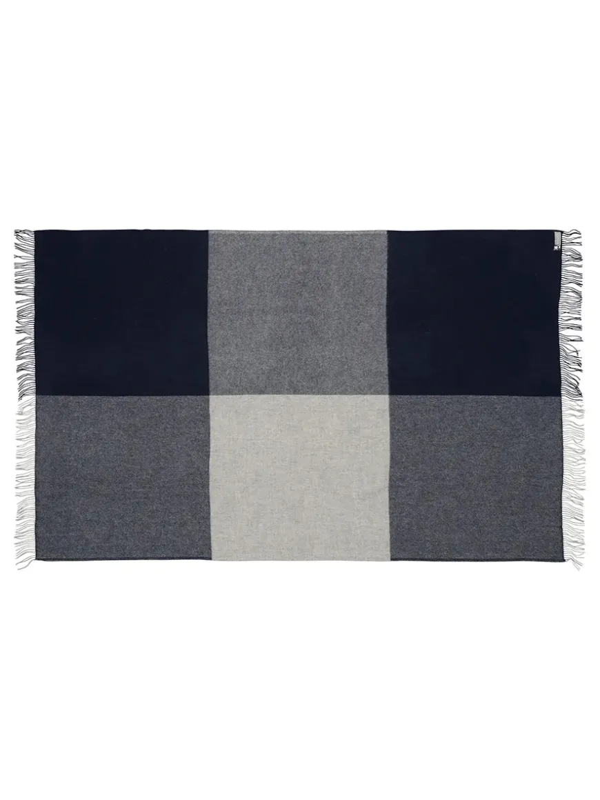 Drejø Plaid, aqua fra Silkeborg Uldspinderi