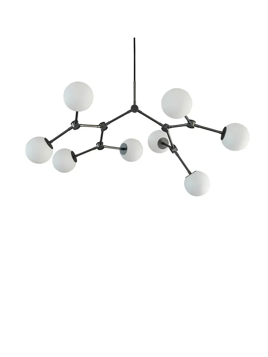 Drop Bulp Chandelier, mini grey fra 101 Copenhagen