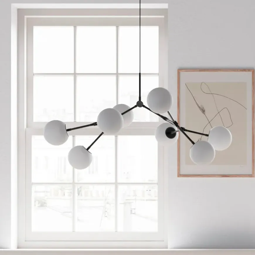 Drop Bulp Chandelier, mini grey fra 101 Copenhagen