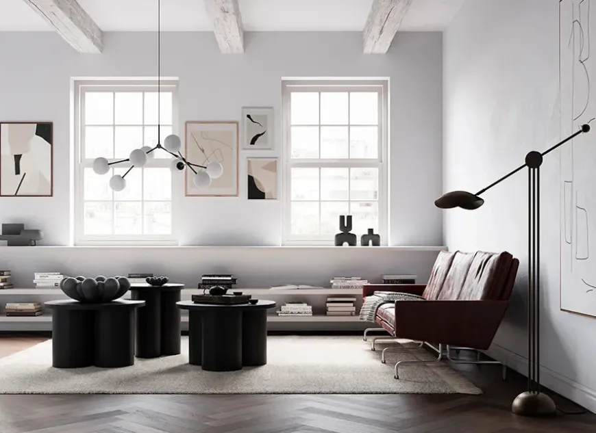 Drop Bulp Chandelier, mini grey fra 101 Copenhagen