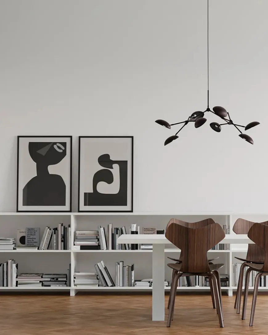 Drop Chandelier, mini burned black fra 101 Copenhagen