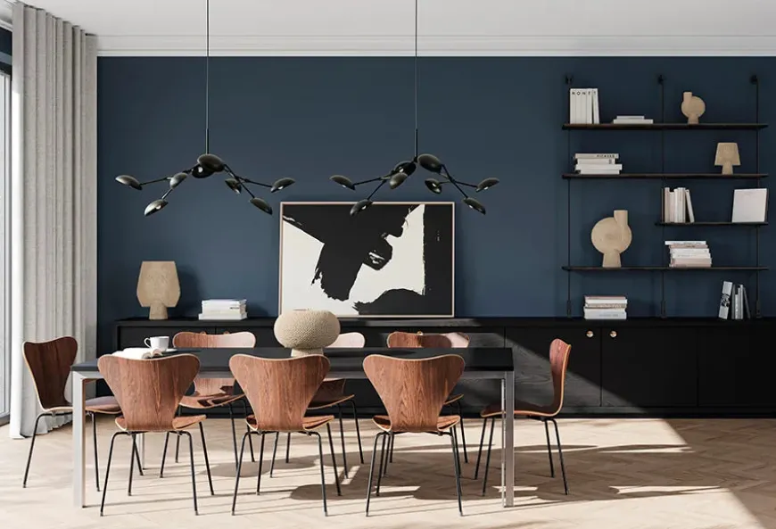 Drop Chandelier, mini burned black fra 101 Copenhagen