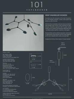 Drop Chandelier, oxidized fra 101 Copenhagen