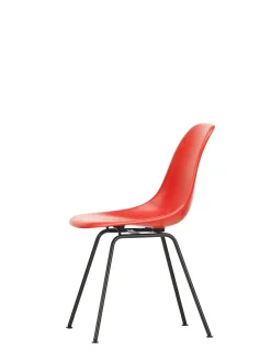 Eames Fiberglass Chair DSX, sortlakeret fra Vitra