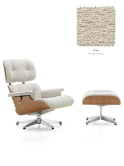 Eames Lounge Chair inkl. Fodskammel, valnød/Nubia fra Vitra