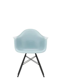 Eames Plastic Armchair DAW, sortlakeret ahorntræ fra Vitra