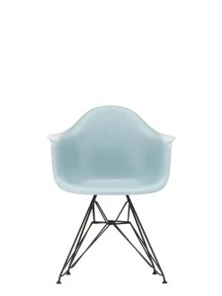 Eames Plastic Armchair DAR, sort pulverlakering fra Vitra