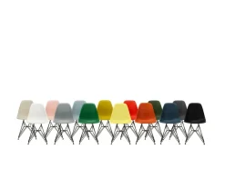Eames Plastic Armchair DAR, sort pulverlakering fra Vitra