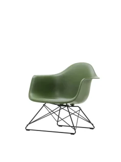 Eames Plastic Armchair LAR, sortlakeret fra Vitra