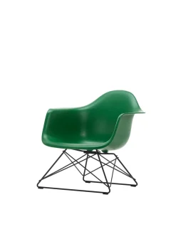 Eames Plastic Armchair LAR, sortlakeret fra Vitra