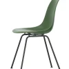 Eames Plastic Side Chair DSX, sort pulverlakeret fra Vitra