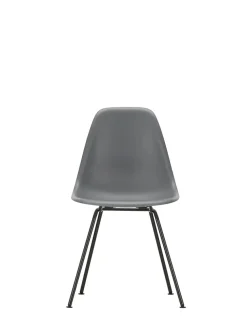 Eames Plastic Side Chair DSX, sort pulverlakeret fra Vitra