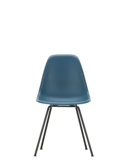 Eames Plastic Side Chair DSX, sort pulverlakeret fra Vitra
