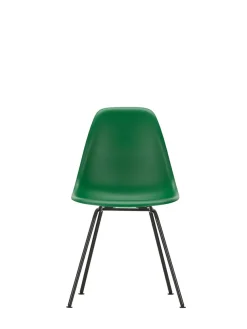 Eames Plastic Side Chair DSX, sort pulverlakeret fra Vitra