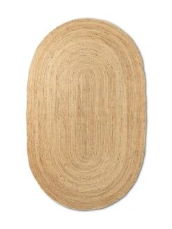 Eternal Oval Jute Rug - Black fra Ferm Living