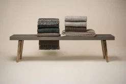 Fanø Plaid, pebbles beige fra Silkeborg Uldspinderi