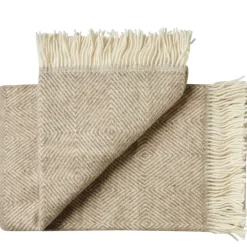 Fanø Plaid, pebbles beige fra Silkeborg Uldspinderi