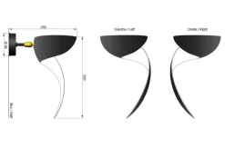 Flame Small Wall Lamp af Serge Mouille