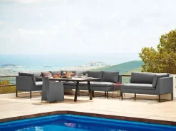 Flex 2 pers. Modulsofa inkl. Sunbrella Hynde, højre fra Cane-line