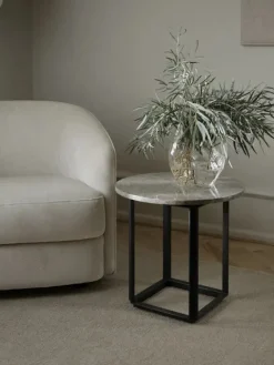 Florence sidebord Ø50, black marquina fra New Works