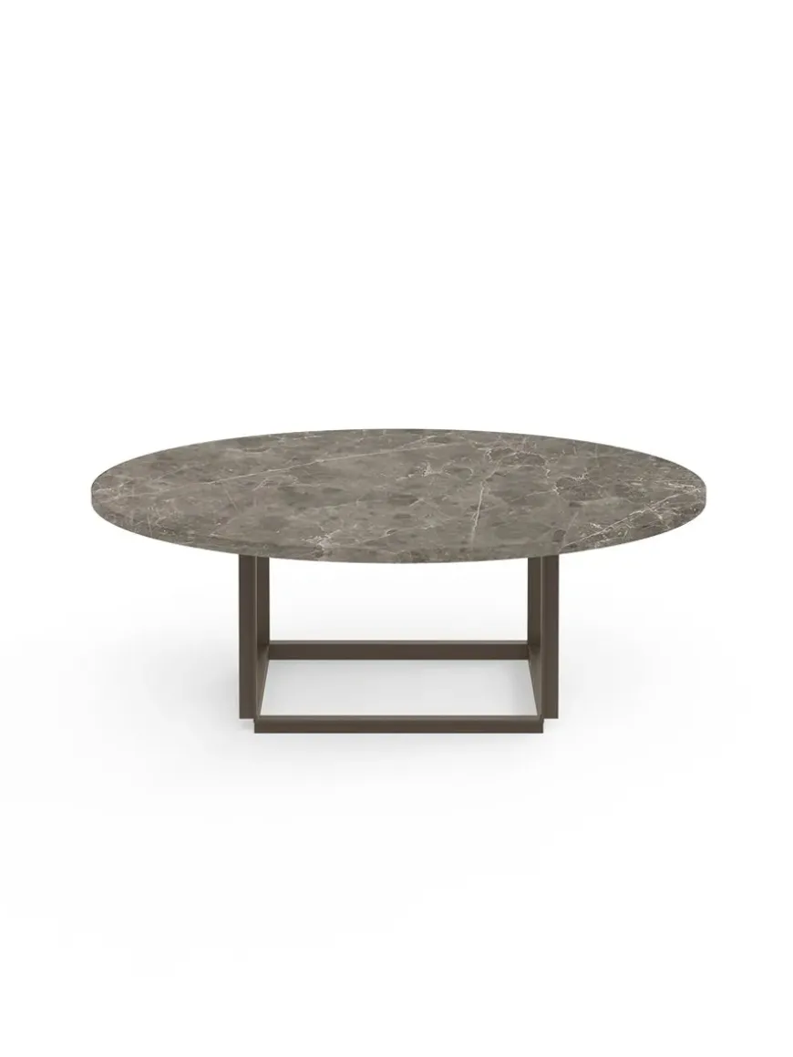 Florence Sofabord Ø90, gris du marais/beige grey fra New Works