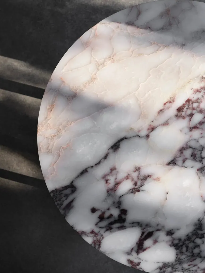 Florence Sofabord Ø90, gris du marais/beige grey fra New Works