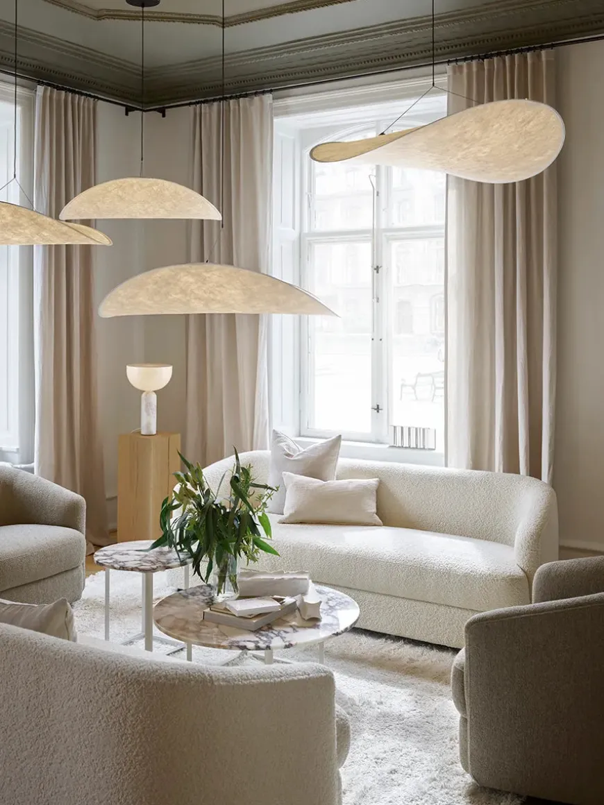 Florence Sofabord Ø90, gris du marais/beige grey fra New Works