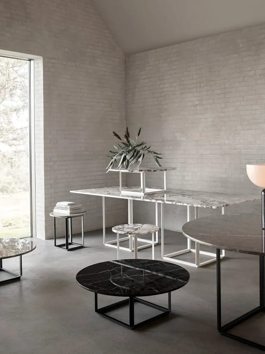 Florence Sofabord Ø90, gris du marais/beige grey fra New Works