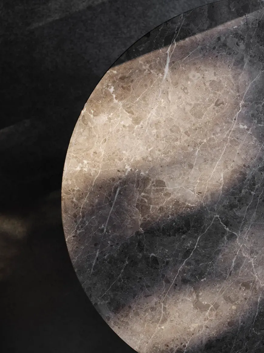 Florence Sofabord Ø90, gris du marais/beige grey fra New Works