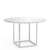 Florence spisebord Ø120, white carrera fra New Works