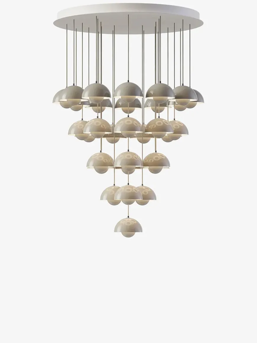 Flowerpot Chandelier VP10, 10 pendants fra &Tradition