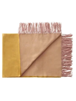 Franja Plaid, pink/brown fra Silkeborg Uldspinderi