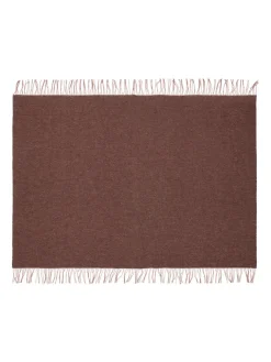 Franja Plaid, pink/white fra Silkeborg Uldspinderi