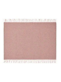 Franja Plaid, pink/white fra Silkeborg Uldspinderi