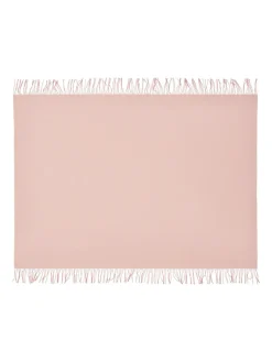 Franja Plaid, pink/yellow fra Silkeborg Uldspinderi