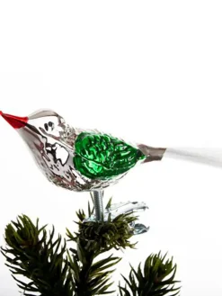 Fugl m. Klemme 10 cm, sølvfarvet/guld fra Brink Nordic