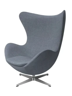 Ægget, sort læder/aluminium af Arne Jacobsen