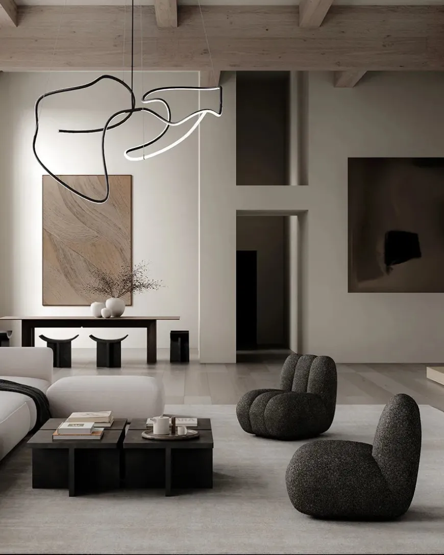 Ghost Chandelier, Big, Burned Black fra 101 Copenhagen