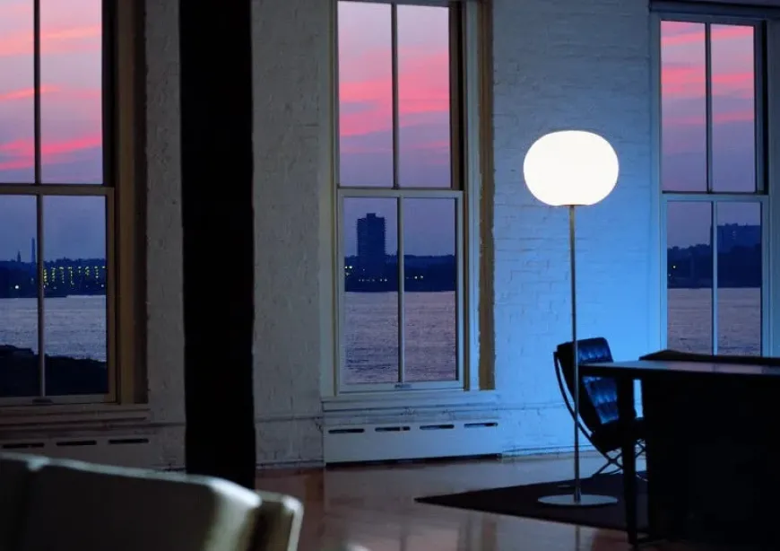 Glo-Ball F, Silver Gulvlampe fra Flos