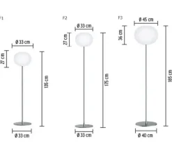 Glo-Ball F, Silver Gulvlampe fra Flos