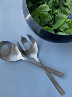 Grand Prix Salatbestik i mat stål, lille fra Kay Bojesen